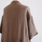 Linen Pleated Dress Mocha