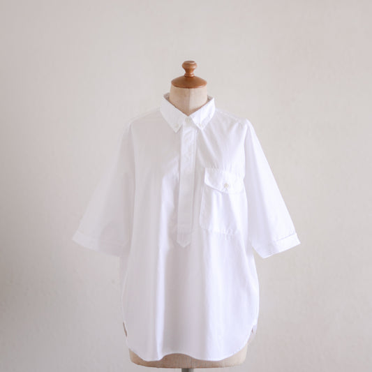 コットンラグランボタンダウンシャツ Off White