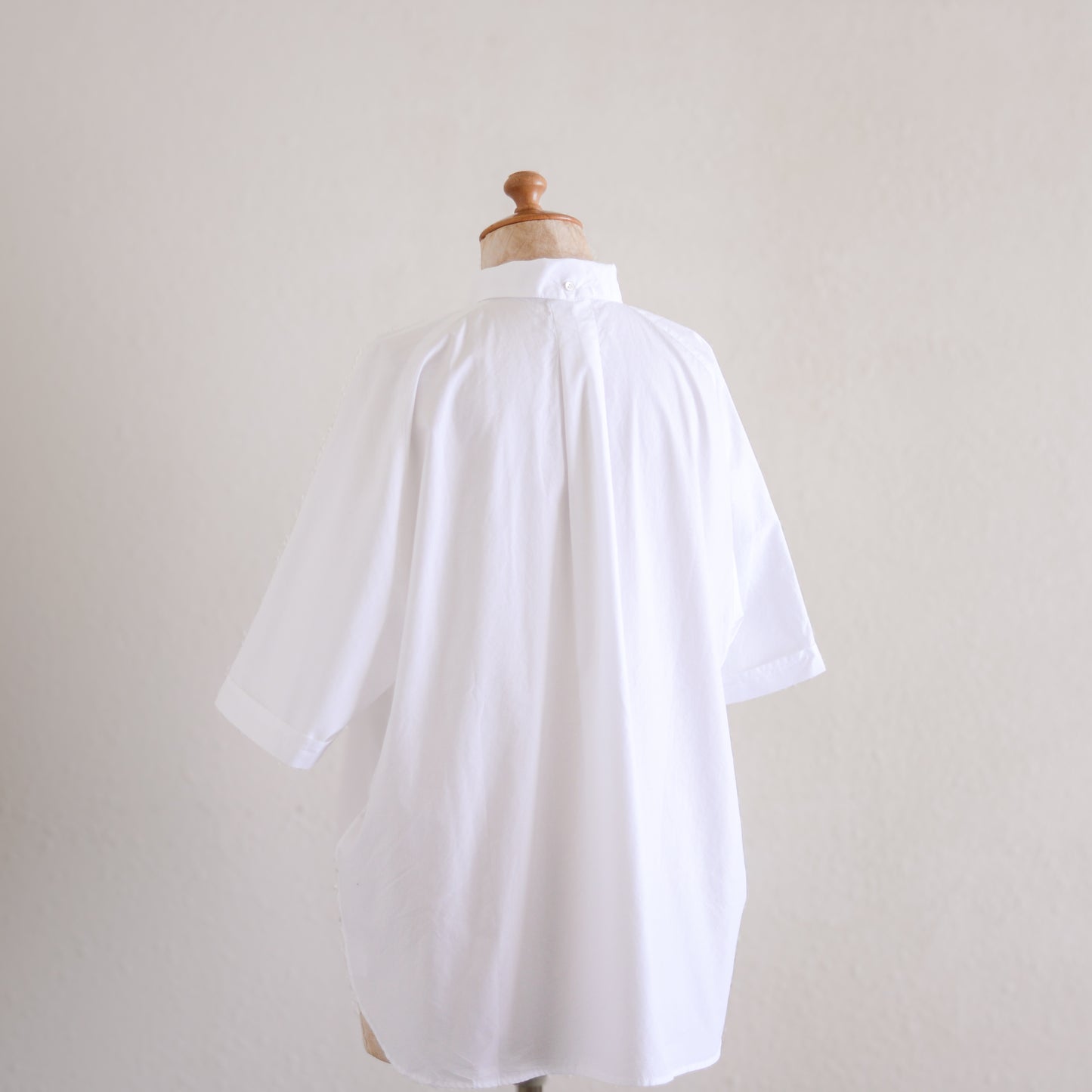 コットンラグランボタンダウンシャツ Off White