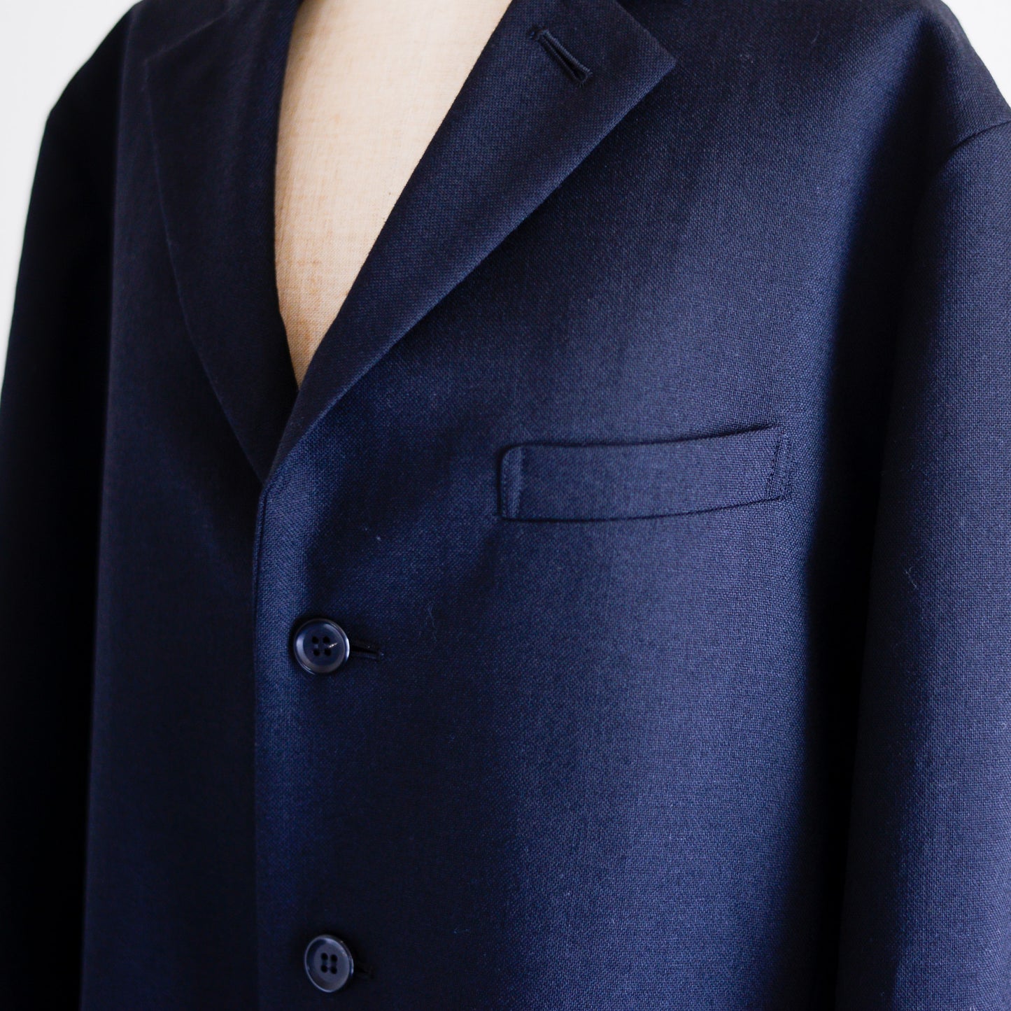 울 체스터 코트 블랙