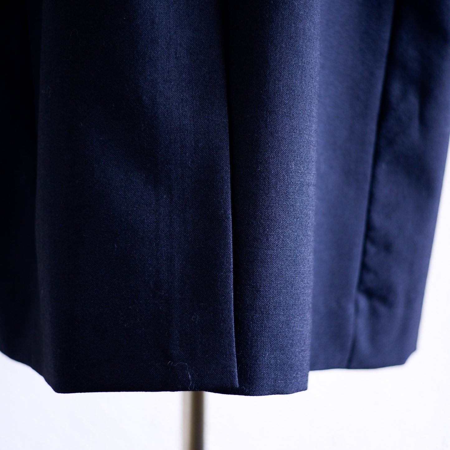 울 체스터 코트 블랙