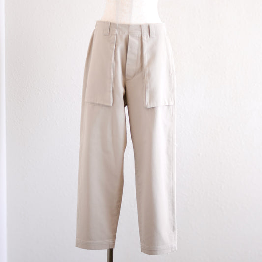オーガニックコットンマチポケットアンクルパンツ Beige