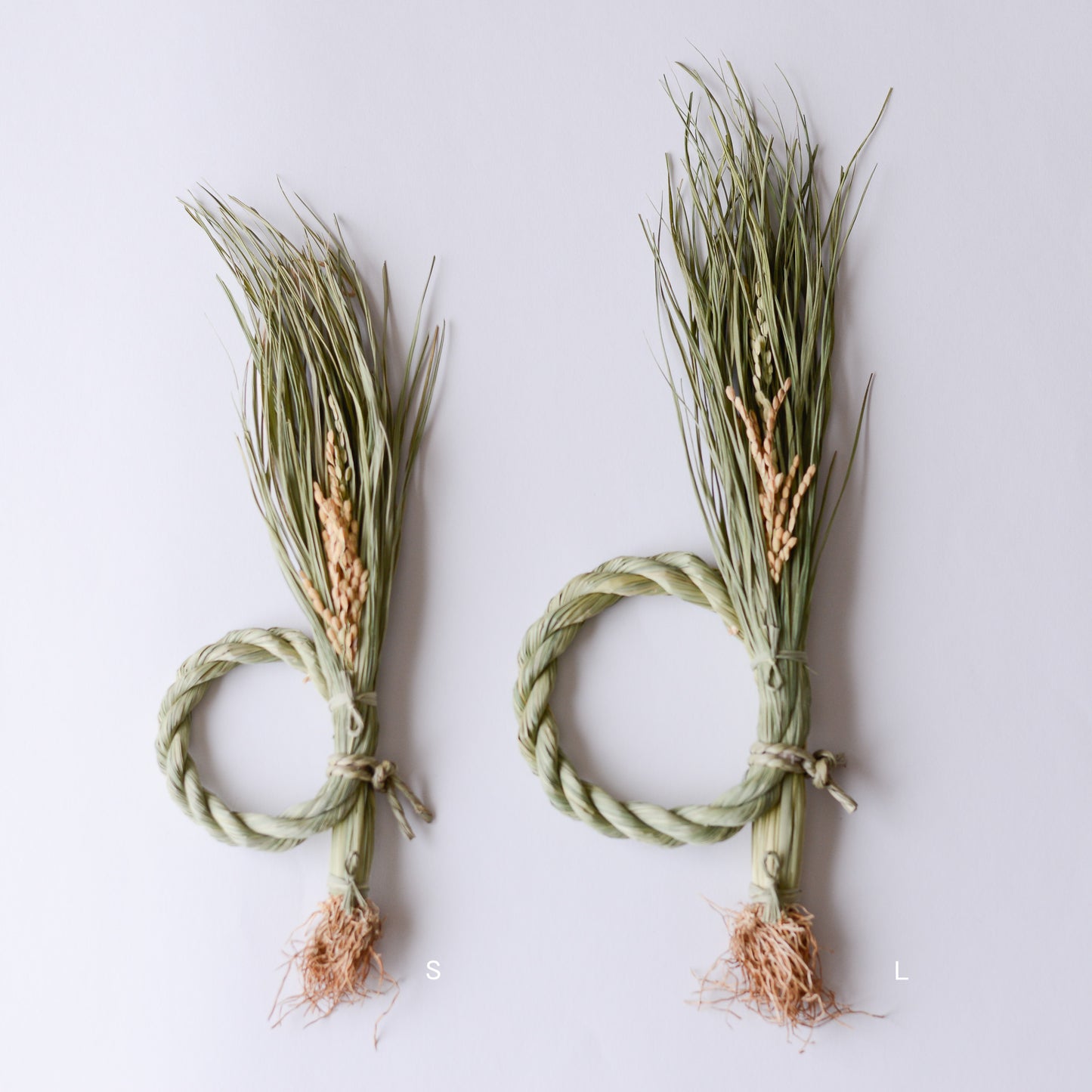 根付き藁稲穂飾り S