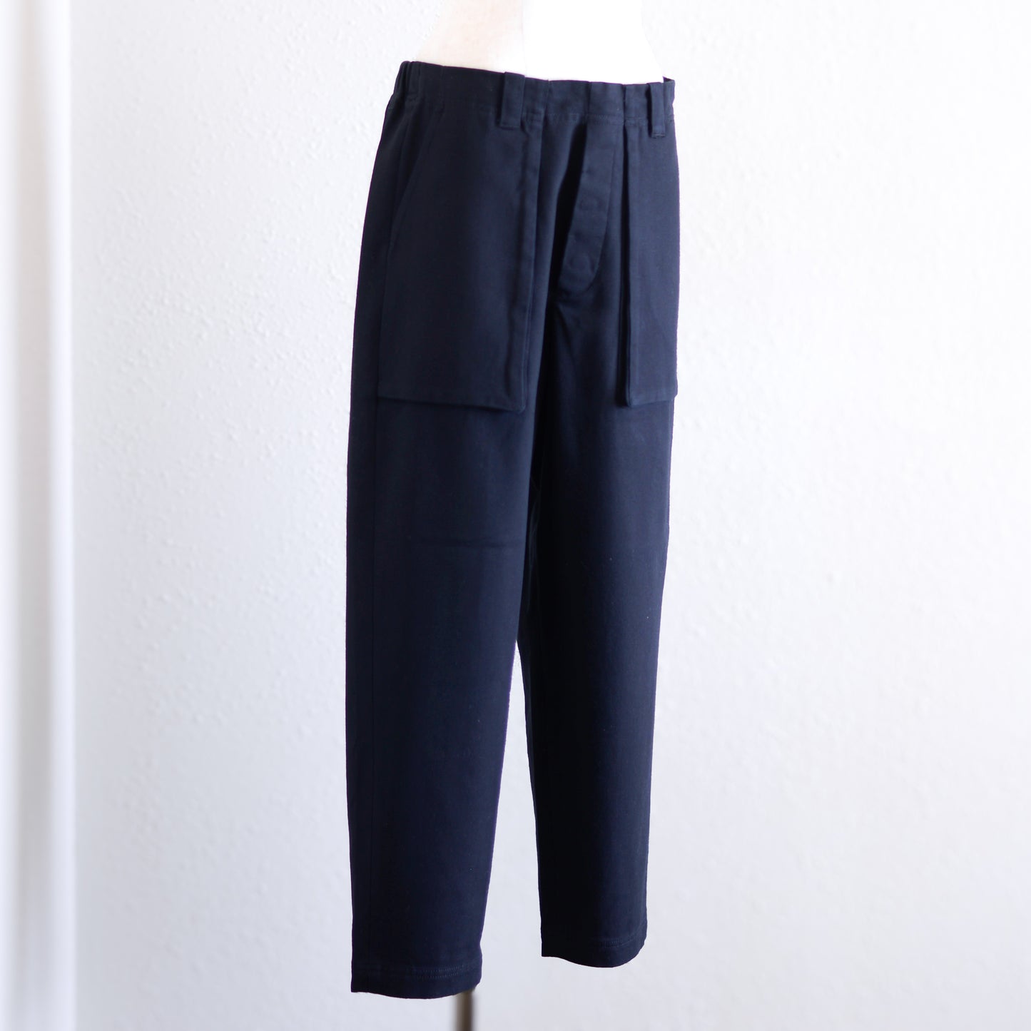 オーガニックコットンマチポケットアンクルパンツ Black