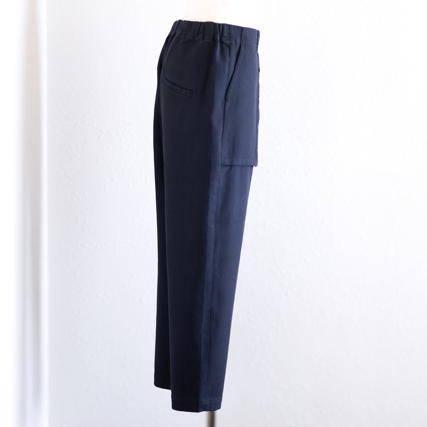 オーガニックコットンマチポケットアンクルパンツ Black
