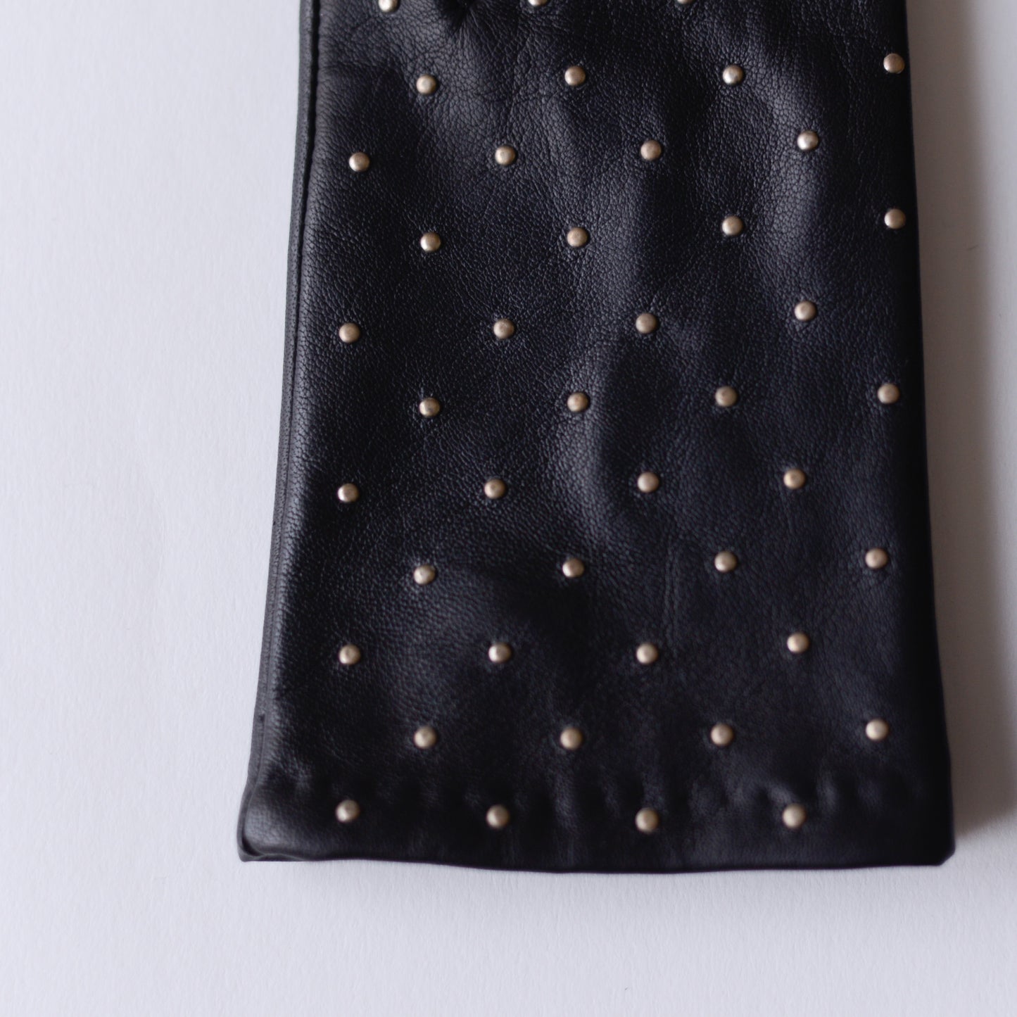 シルクライニングスタッズレザーグローブ Black