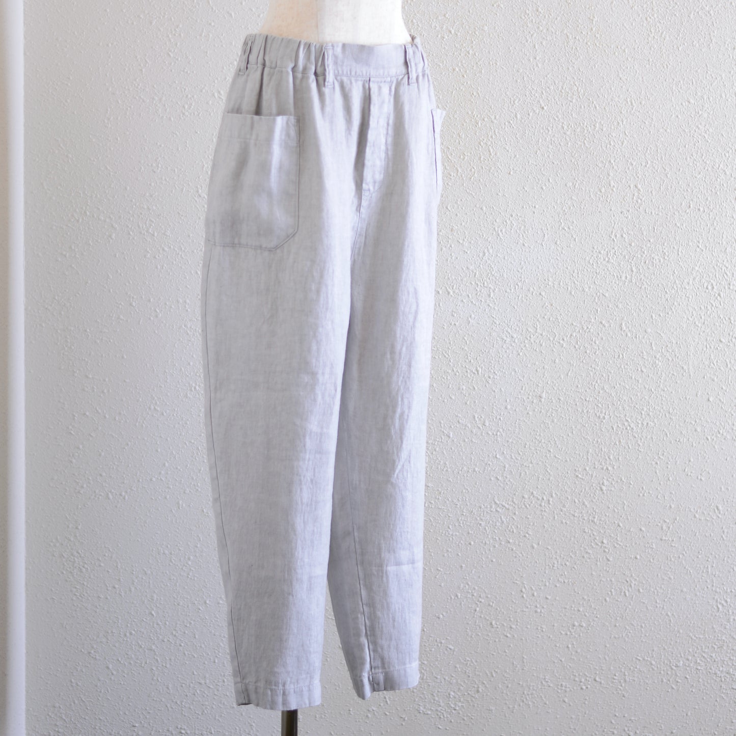 リネンサイドポケットバレルパンツ Gray