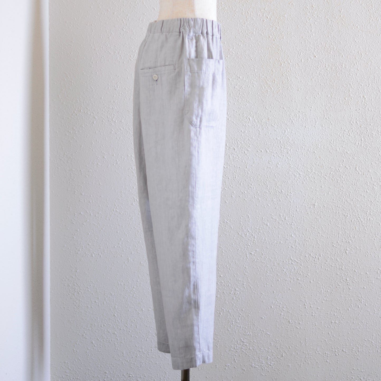 リネンサイドポケットバレルパンツ Gray