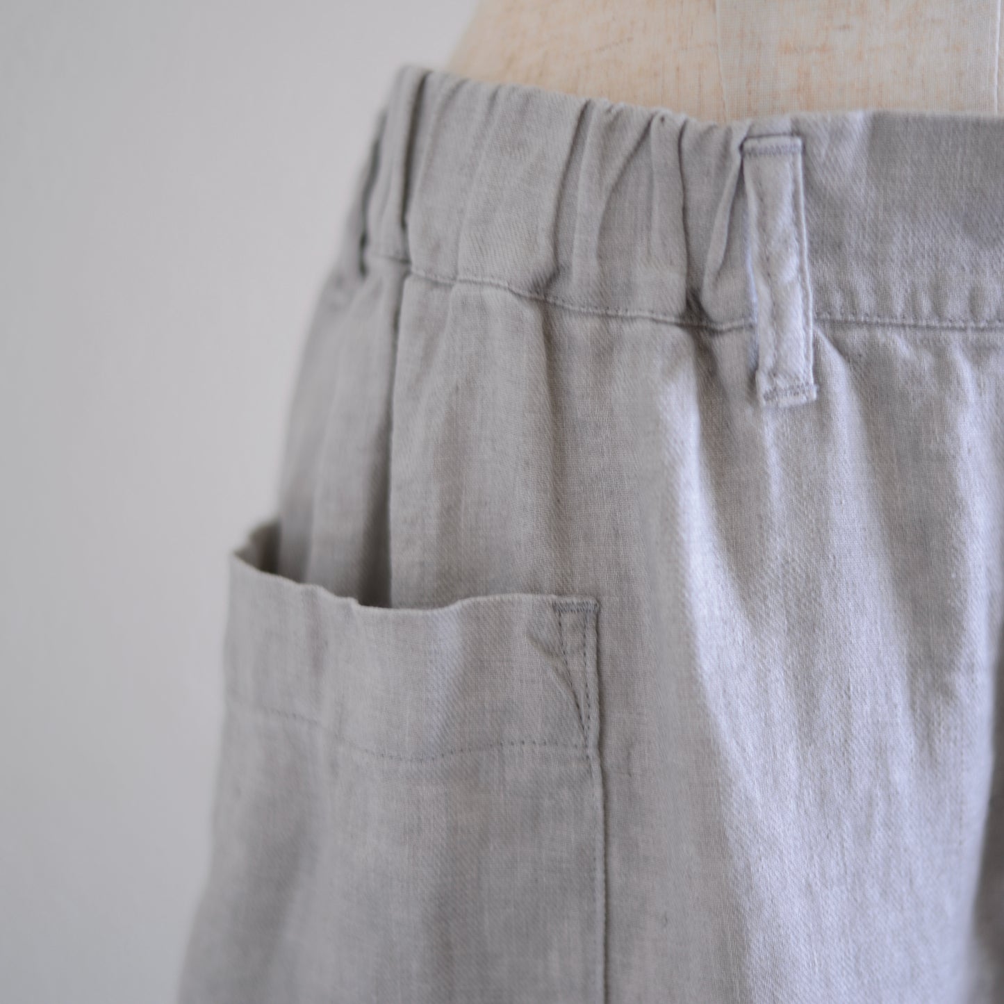 リネンサイドポケットバレルパンツ Gray