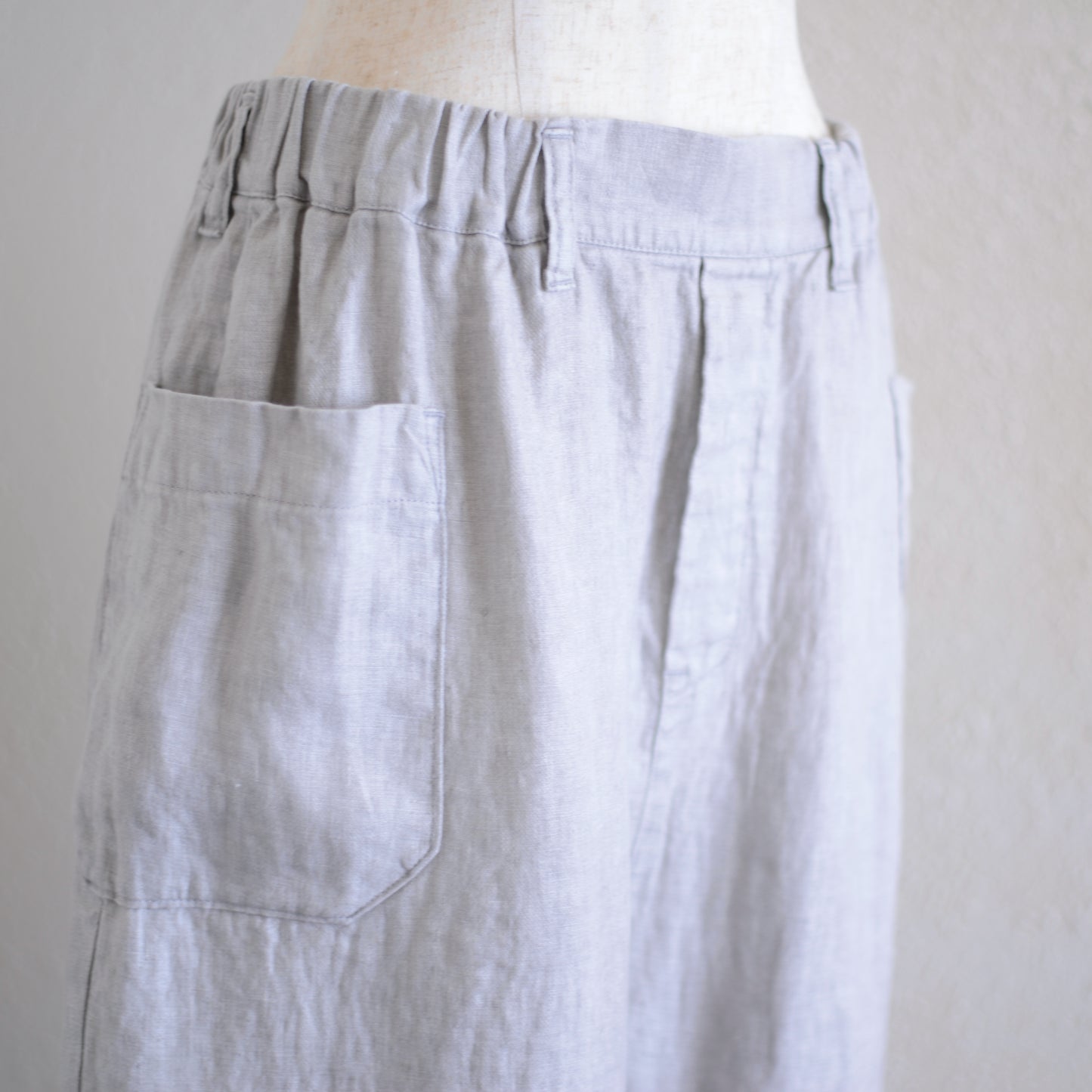 リネンサイドポケットバレルパンツ Gray
