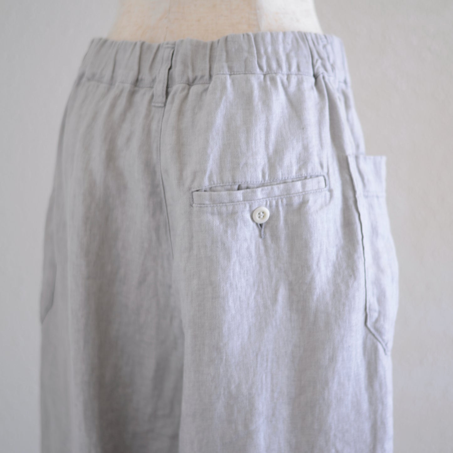 リネンサイドポケットバレルパンツ Gray