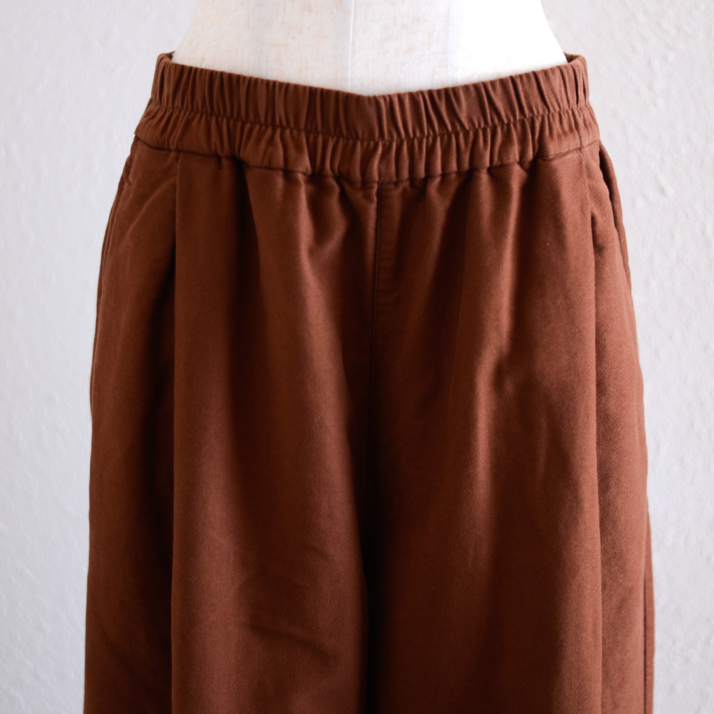 オーガニックコットンプレミアムスエードパンツ Brown