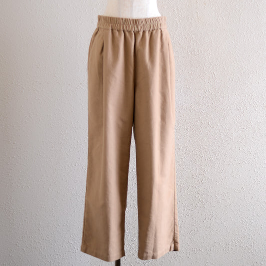 Organic Cotton Premium Suede Pants, Beige