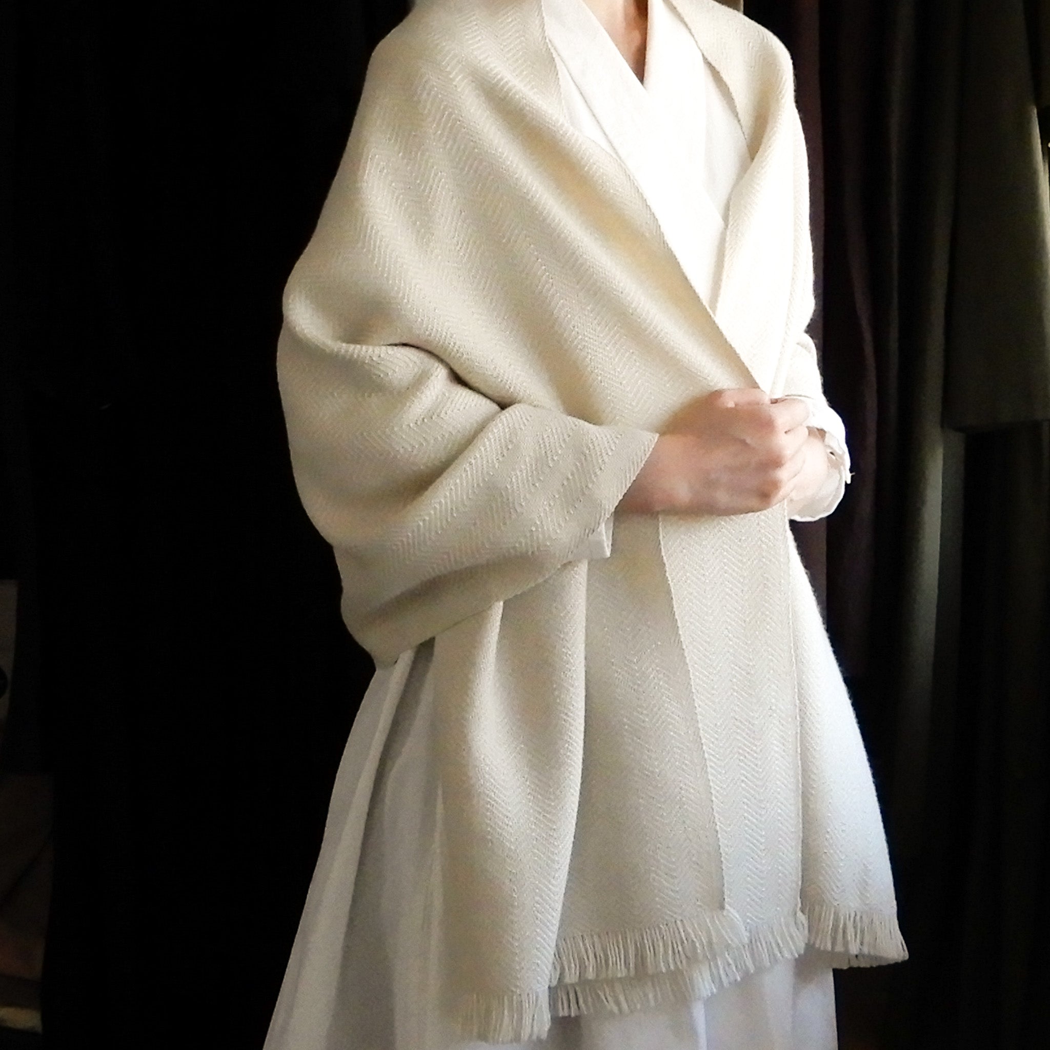 プレミアムベビーアルパカショール 毎日使いたいシンプルなデザインを