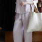 リネンボートネックスリーブレスプルオーバー Pink