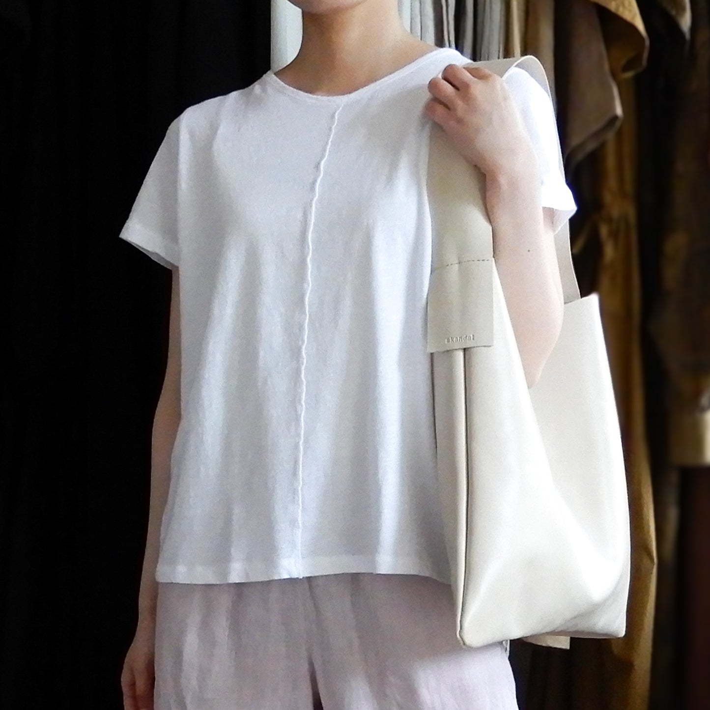 ソフトコットンショートスリーブTシャツ Off White