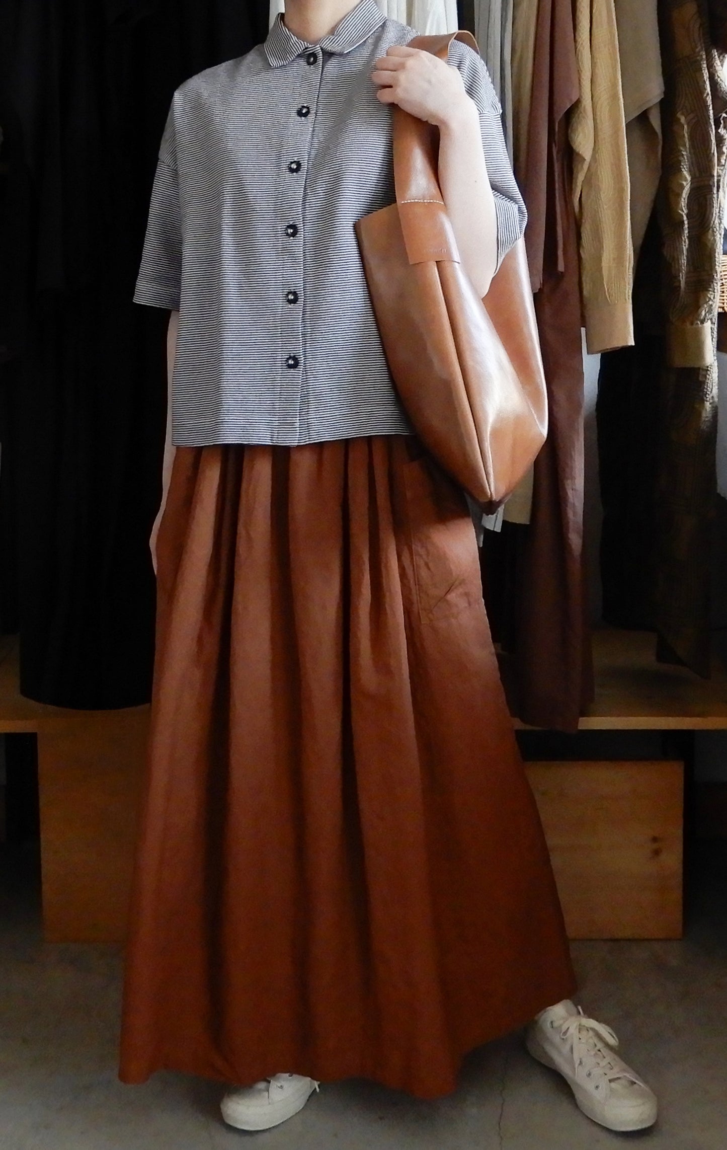 コットンマチポケットスカート Brown