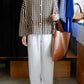 コットンラウンドカラージャケット Gingham Check