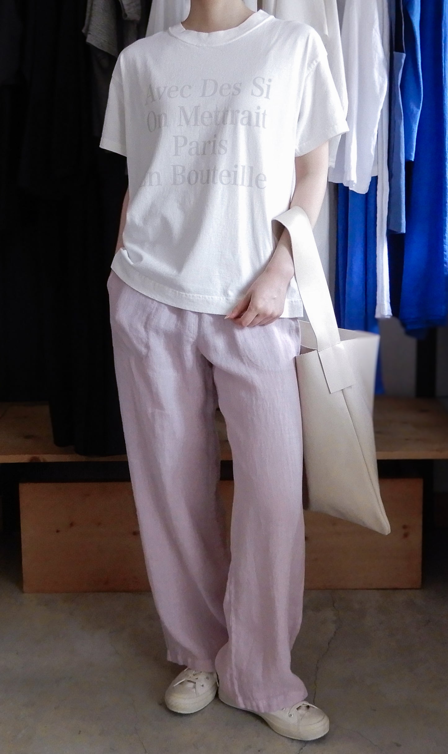 コットンプリントTシャツ Light Gray