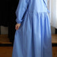 ショールカラーカシュクールワンピース Sky Blue