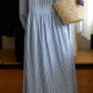ショールカラーカシュクールワンピース White×Navy