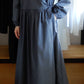 ショールカラーカシュクールワンピース Charcoal Gray