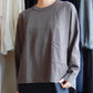 コットンローポケットTシャツ Brown