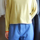 コットンワイドストレートパンツ Blue