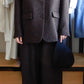 シルクネップホームスパンアンクルパンツ Dark Brown