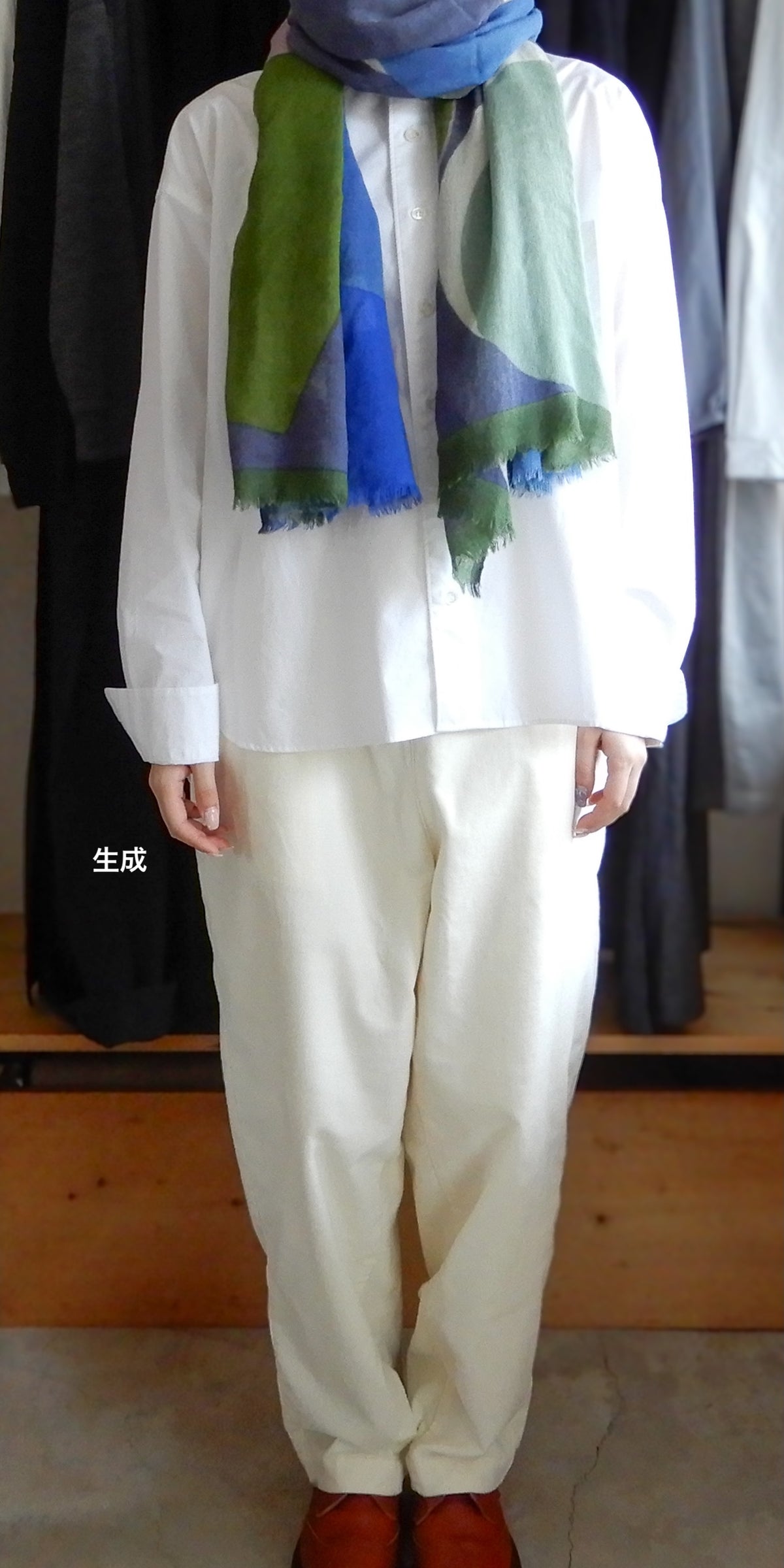 Brushed Cotton Curved Pants Black