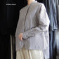 コットンリネンコンシールドボタンシャツ Beige