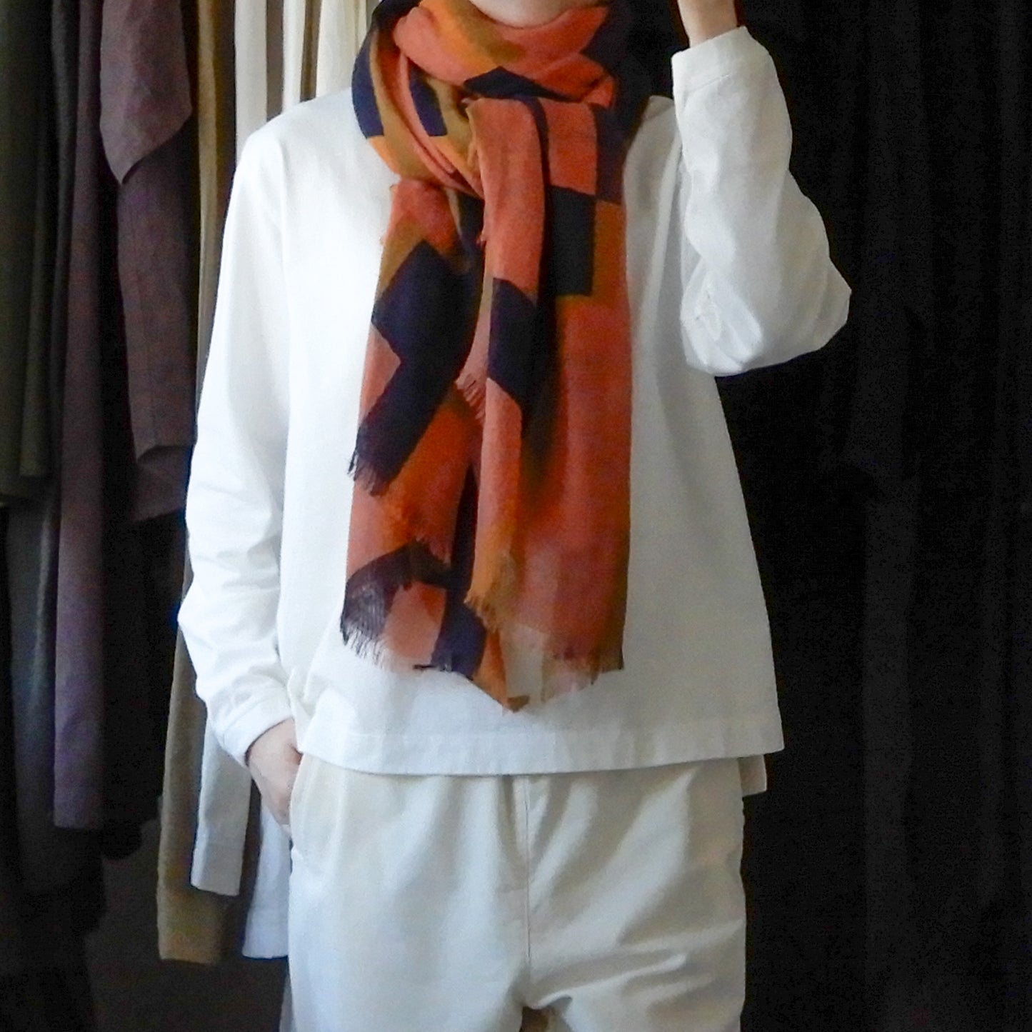 ウールフォレストショール Brown