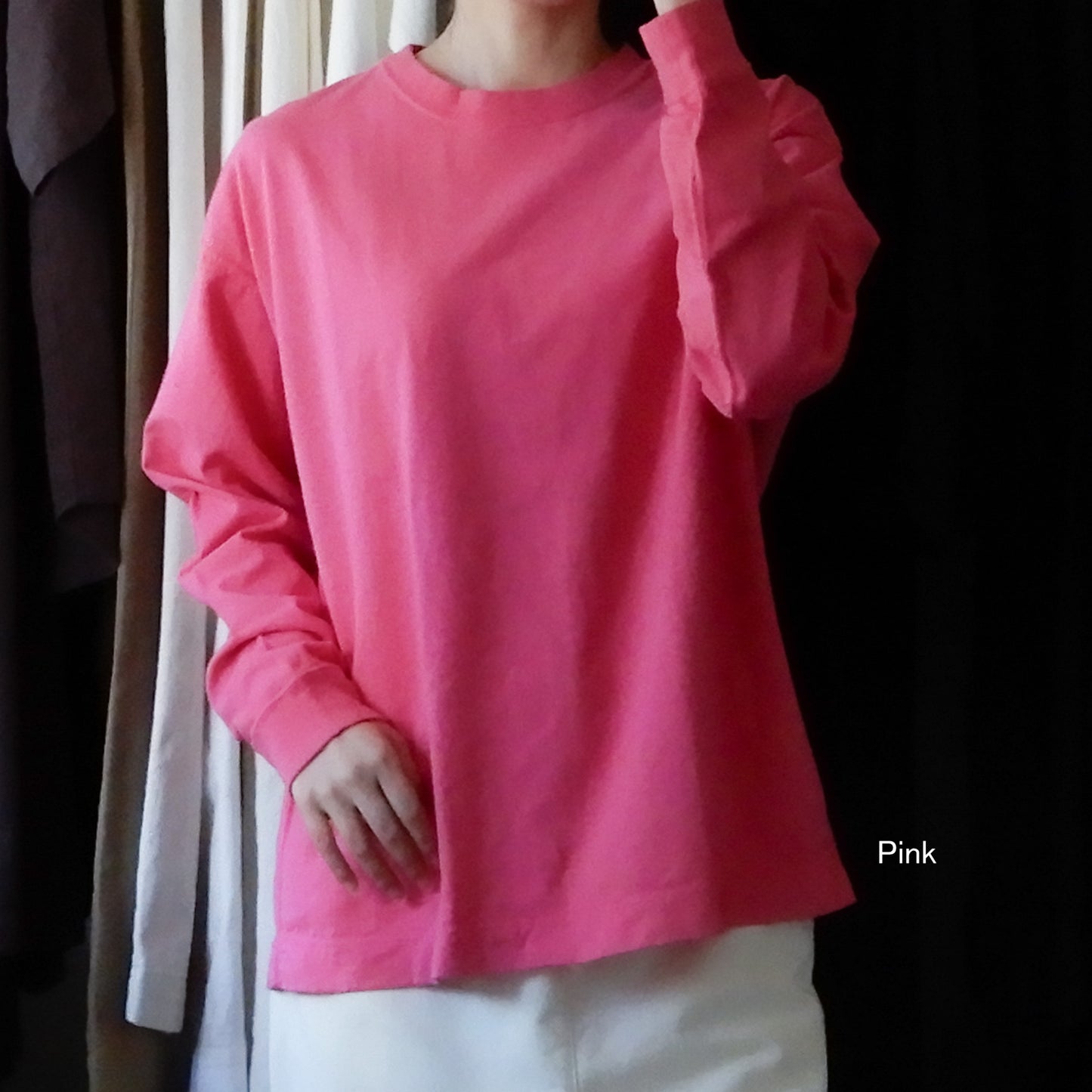 US Cotton Relaxed Long Sleeve Black